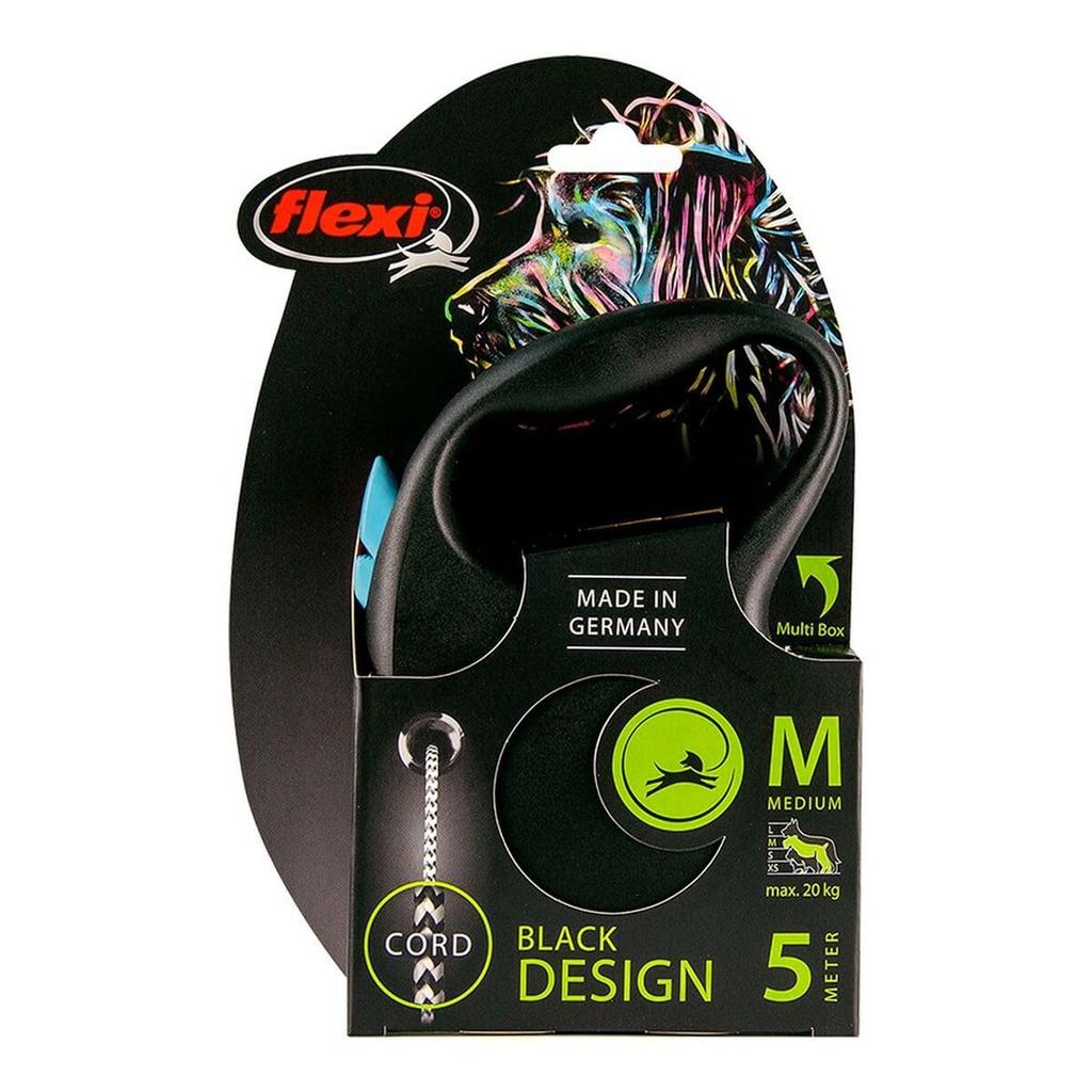 Flexi Black Design Cord M than 5m Blue (Less 20kg) [Dog Lead]