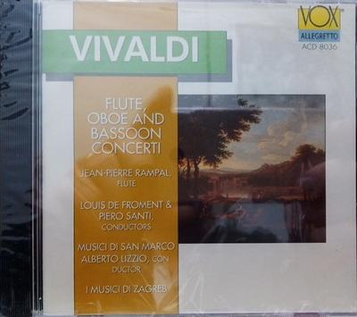 CD ANTONIO VIVALDI - Concerti For Flute, Oboe & Bassoon ACD8036 Allegretto 1988 US Classical Used