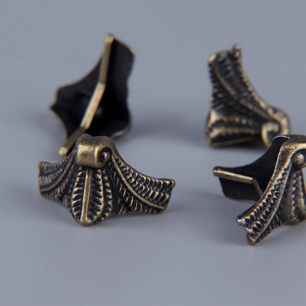 Antique Protector DIY Box Feet Leg Furniture Part Corner Bracket Hardware