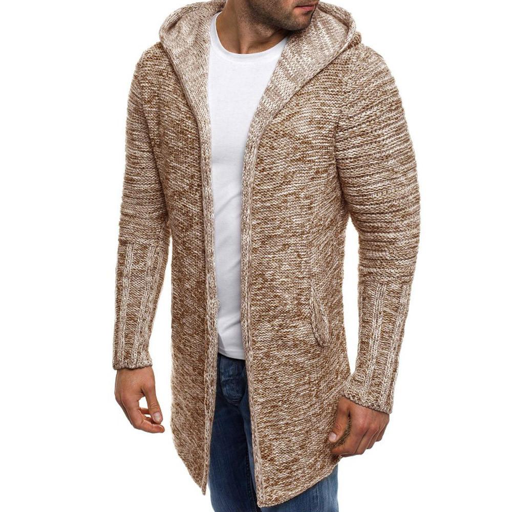 Hajotrawa Mens Long-Sleeve Open Front Trench Coat Hooded Irregular Cardigans Hajotrawa Mens Long-Sleeve Open Front Trench Coat Hooded Irregular Cardigans