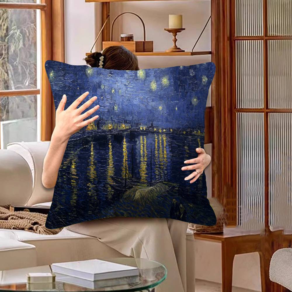 Vintage Art Van Gogh Oil Painting Pillow Cover Design cushion Cover decor Holiday Decorati