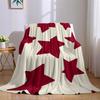 Cream red heart Flannel Blanket Warm Soft Halloween Christmas Couch Warm Cozy Decorative Decor Gift for All Season