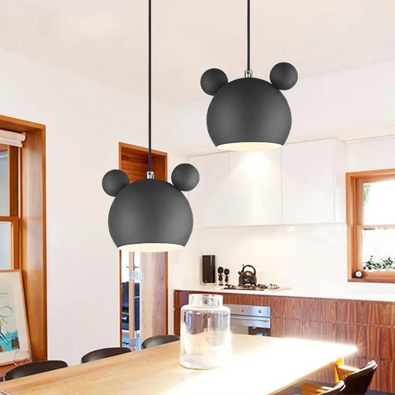 Nordischer Kronleuchter Einzelkopf Esszimmer Kronleuchter Esszimmer Bartisch Macaron Kinderzimmerlampe Micky Essen Kronleuchter