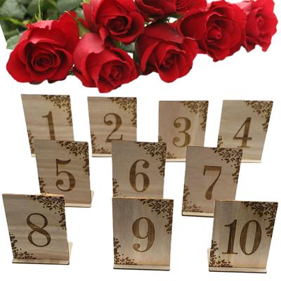 Juego de letreros con números para mesa de boda de madera, letras digitales, decoración para placa de asiento para boda, fiesta de cumpleaños, compromiso