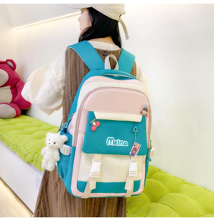 Schoolbag Female Junior High School Student Backpack Student Large Capacity Schoolbag