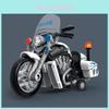 Police Patrol Motorcycle Model With Voice Light Function For Preschool Boys