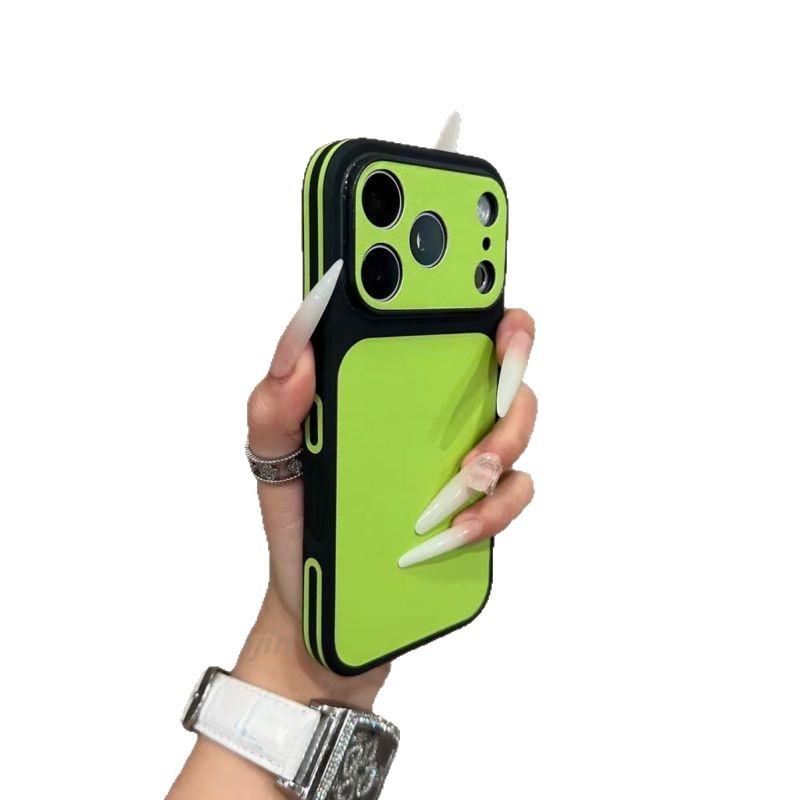 Elegant High-End PU Leather Phone Case for Apple 17 ProMax - Plain Color, Full Coverage for 17 Large Windows