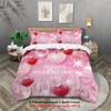 Valentine'S Day Series 3D Digital Polyester Three-Piece Quilt Cover Bedding Quilt Cover Pillowcase Distribution