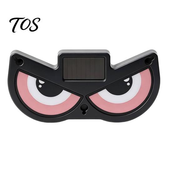 Custom Car Interior Decor Solar Demon Eye Window Light, Dynamic LED Night Light with Smart Enthusiast Display Sensor Modes, Suction Cup, Wireless USB