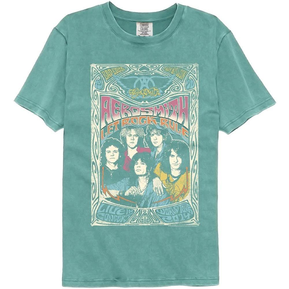Aerosmith Let Rock Rule Officially Licensed  Short Sleeve Comfort Color T-S 100