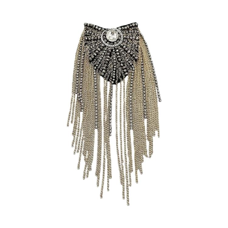 

Cool Metal Fringed Epaulettes for Suit Dress Accessories Suit Decoration Tassels Epaulet Shoulder Badge Decors золотий