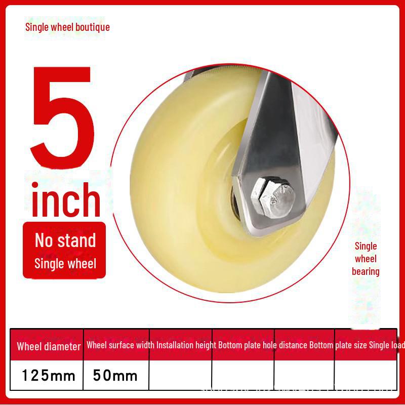 Robustes, wasserdichtes Nylon-Lenkrad aus Edelstahl 304 mit Bremse (4", 5", 6", 8").