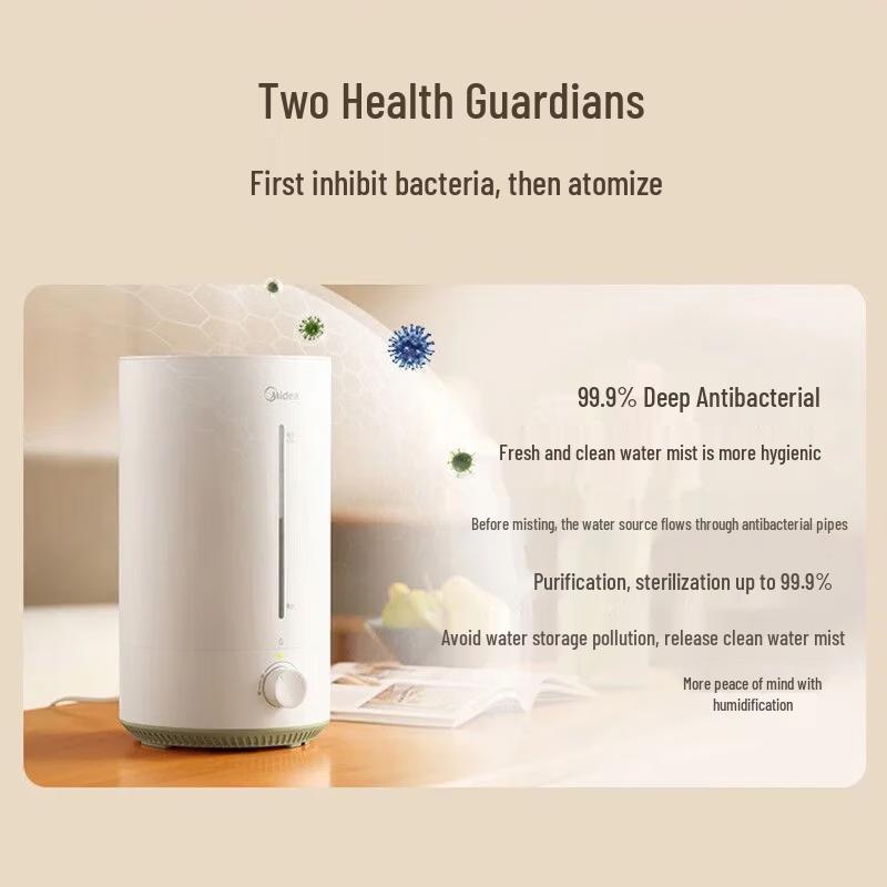 Midea Quiet 4L Mist Air Humidifier CN plug (adapter included)