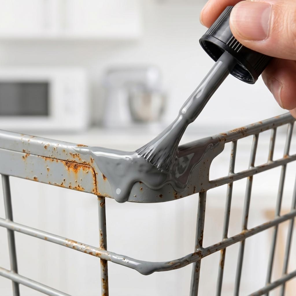 Vaatwasser Mand Reparatie Rubber 30ml Vloeibare Coating voor Vaatwasser Rek Tanden Bescherming en Roest Preventie met Borstel Applicator voor Thuis Keuken Gebruik