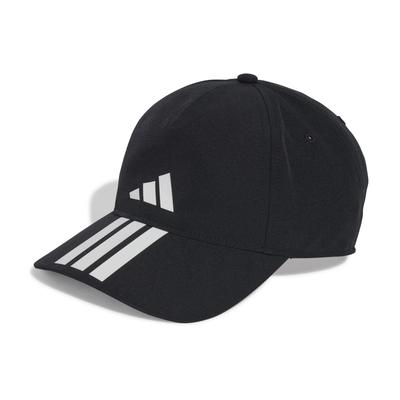 Adidas Baseball Cap with 3 Clima Unisex Size Stripes, Cap, Adult, JUZ42, Black/White (JY0938), 54-57cm