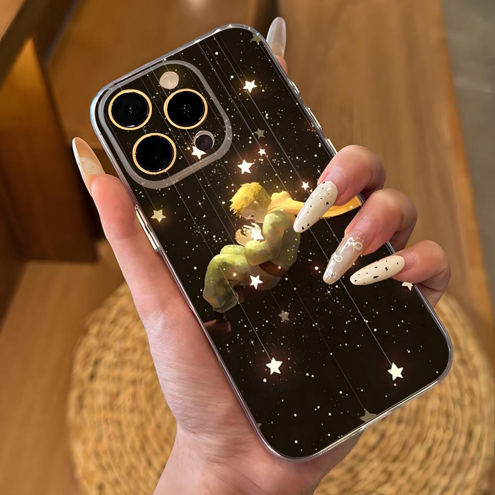 L-Little Prince Phone Case For IPhone 17 16 Pro Max 15 14 13 11 12 Mini Xs X Xr 7 8 Plus Se Transparent Cover
