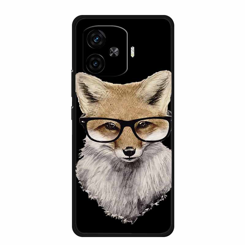 Black Silicone Case For Vivo iQOO Z9 Turbo Plus Case Z 9 Turbo Coque Soft Back Cover For Vivo iQOO Z9 Turbo Phone Case Cartoon