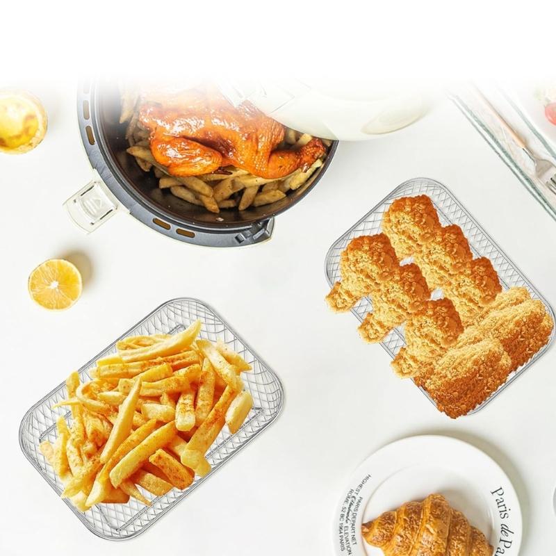 3-lagige Grillständer Air Fryer stapelbares Gestell Edelstahl Dörrgestelle Grillgestelle für Restaurantküche