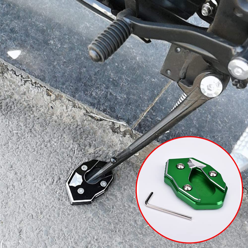 

LEDISHUN Side Stand, Extended Plate Compatible with Kawasaki NINJA250, NINJA300, NINJA650, NINJA1000, ER4F, ZX6R, зелёный