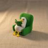 1/2Pcs Reading Book Lying Duck Figurine 3D Printed Holding Heart Sofa Duck Statue Sculpture Desktop Ornament Gift for Holiday Birthday Christmas