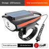 LED Solar Bike Headlamp Long-lasting High Visibility for Night Cycling with Mounting Kit