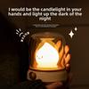 With Night Lamp Flame Shape Cartoon Decorative Led Light Usb Charging Kids Gift