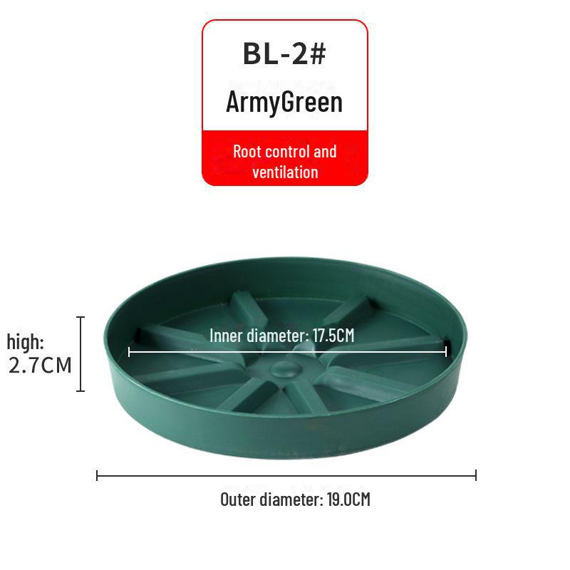 Round Thickened Plastic Flower Pot Tray - Breathable, Anti-Root Rot Base for Gardening.
