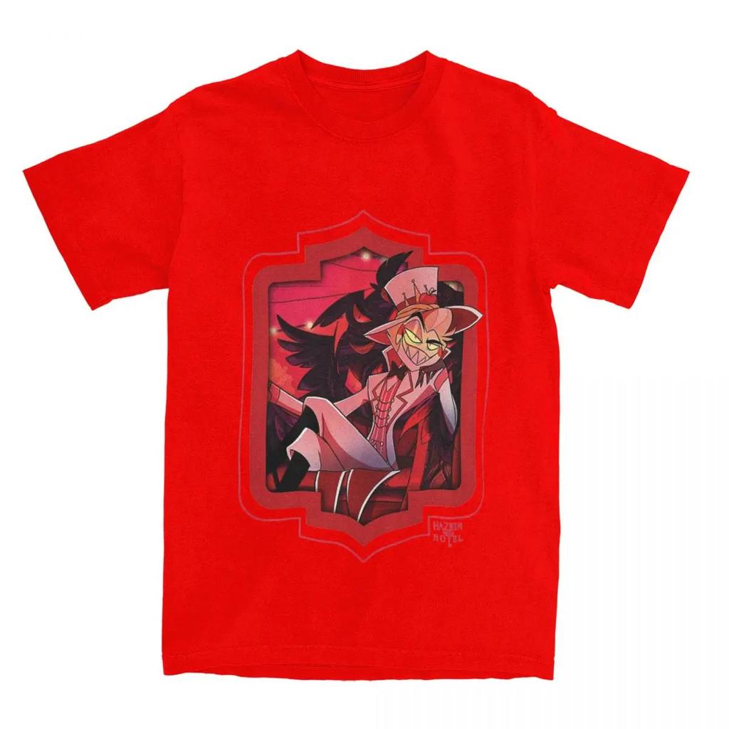 Hazbin Hotel Lucifer Tshirt Unisex For Unisex Unisex Vintage Graphic Cotton Tee Streetwear Casual Round Neck Short Sleeve
