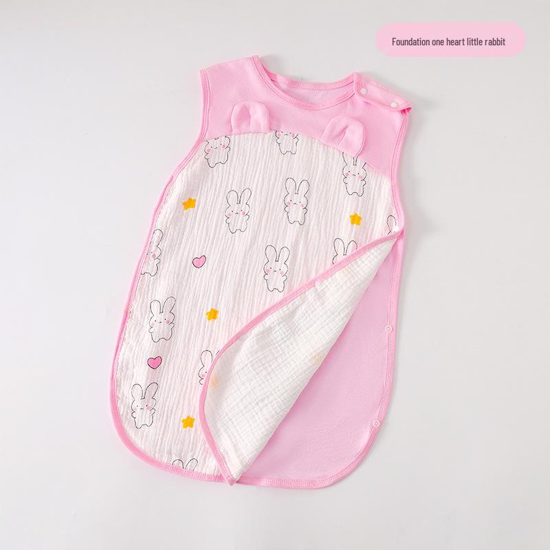 Pure Cotton Baby Sleeping Bag - All-Season Quilted Anti-Kick Blanket for Newborns