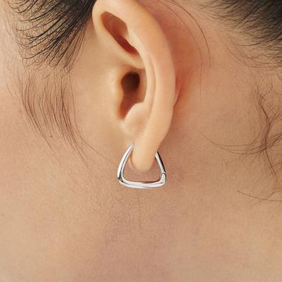 By Hyeres Hobo Bag One Touch Earrings (Silver) BH7E53719WBXXX