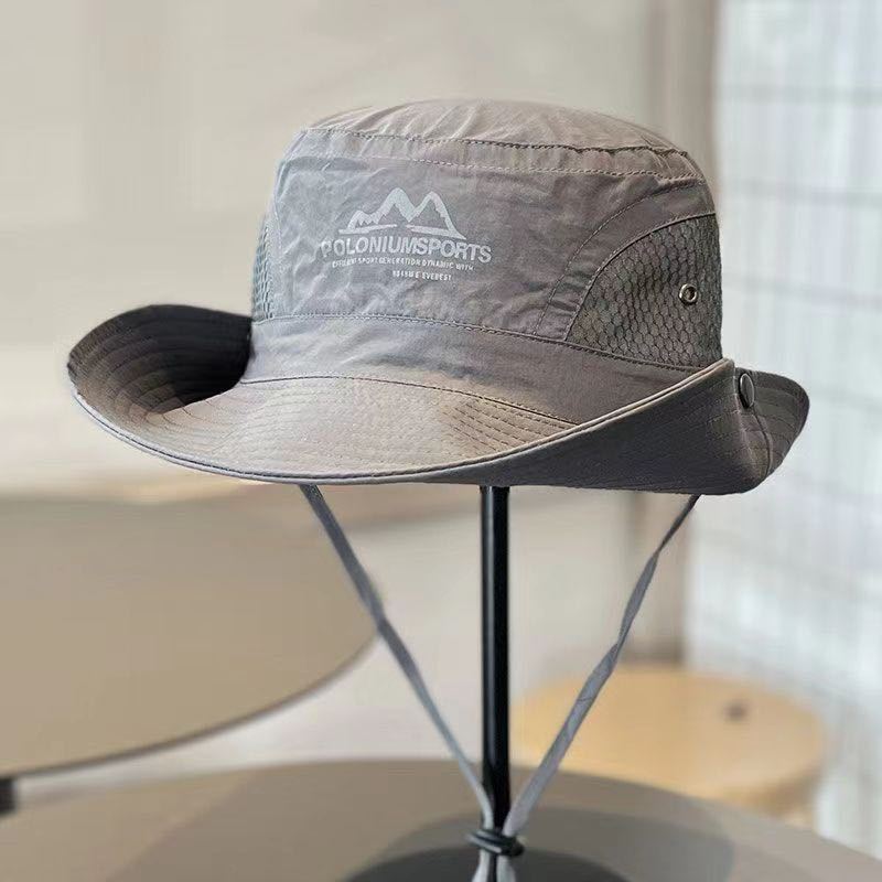Sunscreen bucket hat men's big head circumference hat men's summer outdoor climbing sun hat climbing hat cowboy hat new