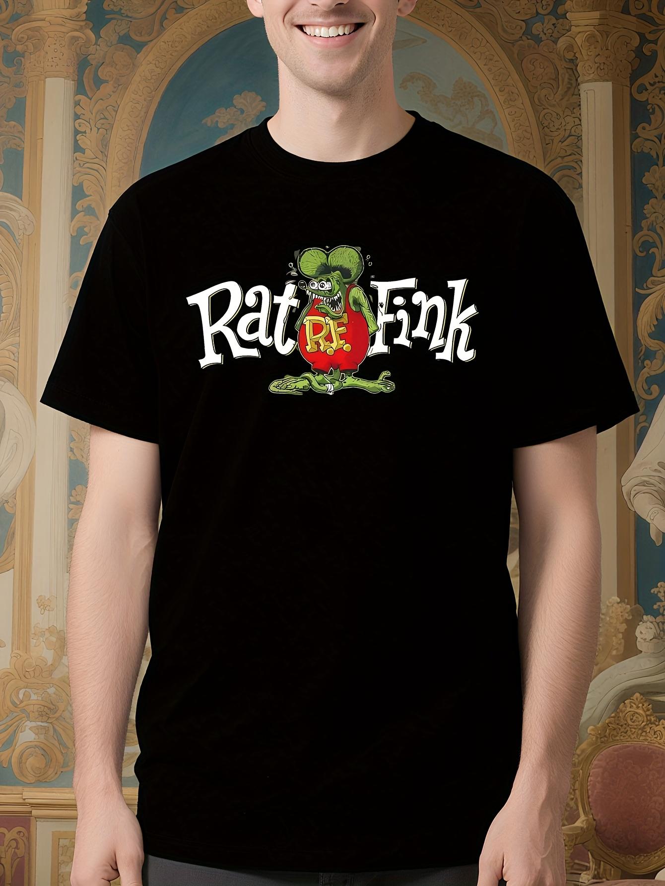 Rat Movie Fink Graphic Tshirt - Black Retro Vintage Tee w... XXL