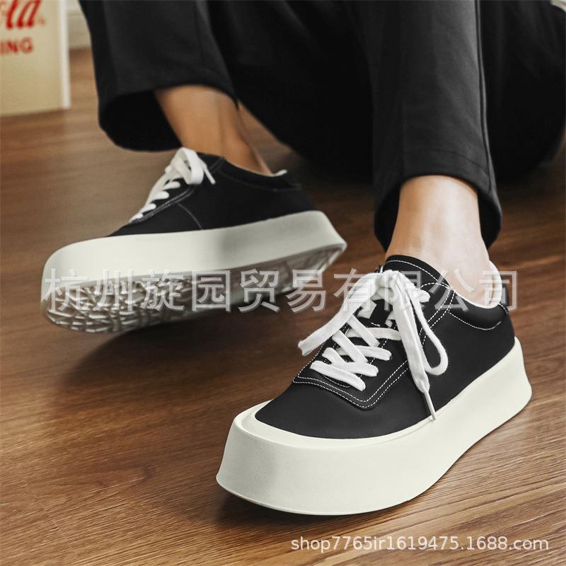 [159] Black shoes summer new platform versatile men's shoes outdoor men's casual board shoes