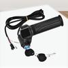 Electric Bike Scooter Throttle Grip Handlebar with Power Switch Key 24/36/72V E-bike LED Display Controller Handle Accessories