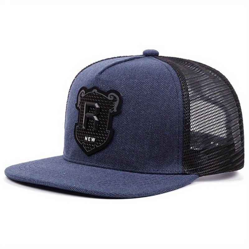 R Letter Icon Men's Baseball Cap for Male Summer Outdoor Adjustable Sports Hip Hop Hat Breathable Mesh Trucker Sunscreen Caps