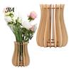 Handmade Wooden Art Piece Puzzle Flower Vase, Arrangement Display Stand for Placing Flowers & Artistic Floral Base Artificial Flowers, Suitable