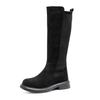 Fleece Shoes, Long Boots, New Versatile and Retro Boots for Women, Thick Mid-heel Boots