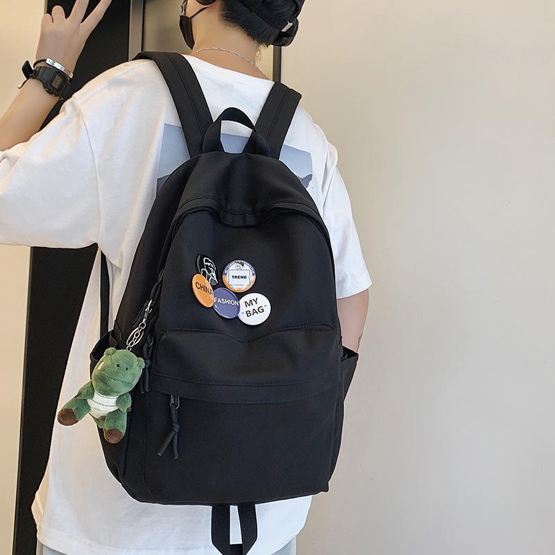 Male and Female Students Schoolbags Primary School Students Solid Color Junior High School Students Backpacks