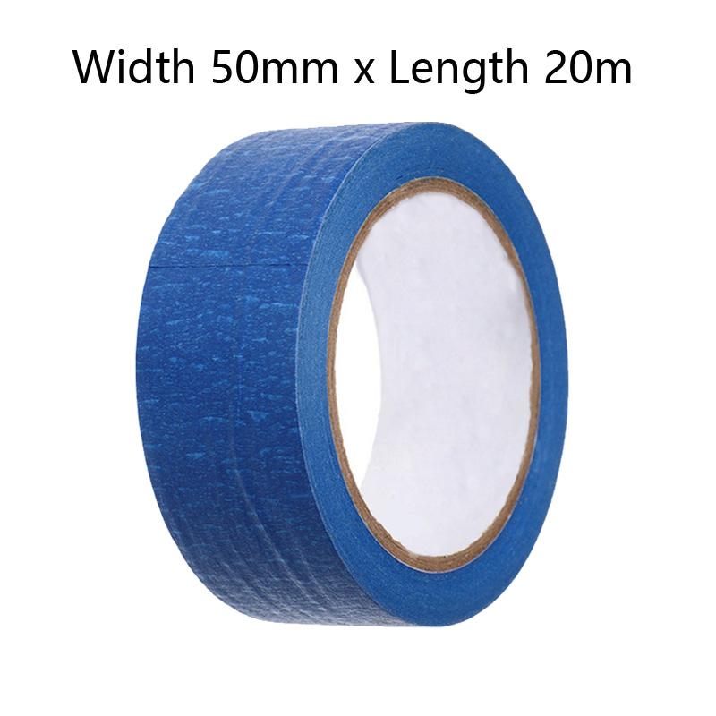 

20M Синяя малярная маскировочная лента для покраски краев, отделки, стен, потолка, финишной обработки, чистого удаления, отделочная лента для маляра, не оставляющая следов