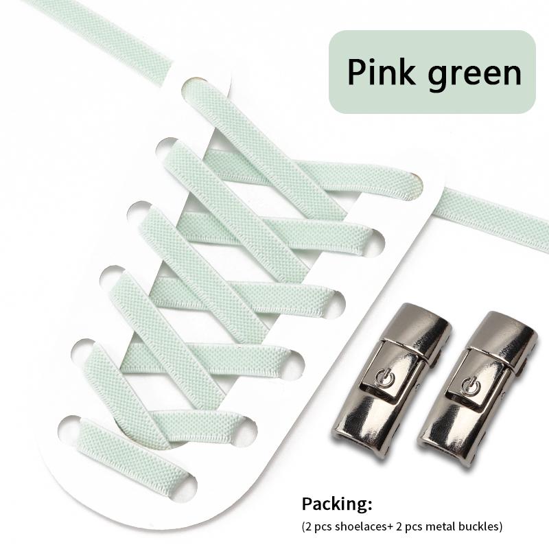 New No Tie Shoe Laces Press Lock Shoelaces Without Ties Elastic Laces Sneaker Kids Adult 8MM Widened Flat Shoelace for Shoes