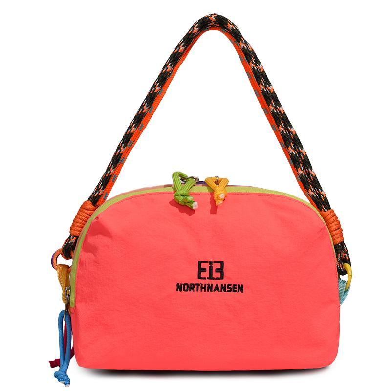 Spliced Contrast Shoulder Bag Multi-compartment Large Capacity Waterproof Crossbody Bag