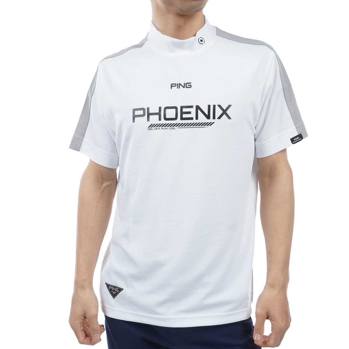 

shirt highly Golf M [Pin Apparel] Men s short-sleeved high-neck (moisture-wicking, quick-drying, breathable) / / 621-4167315 030_White