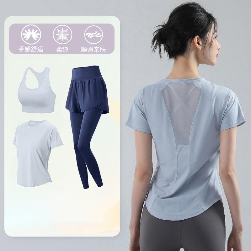 Tennis Suit Women's Short-sleeved Training Clothes Outdoor Running Quick-drying Clothes Thin Badminton T-shirt Fitness Clothes