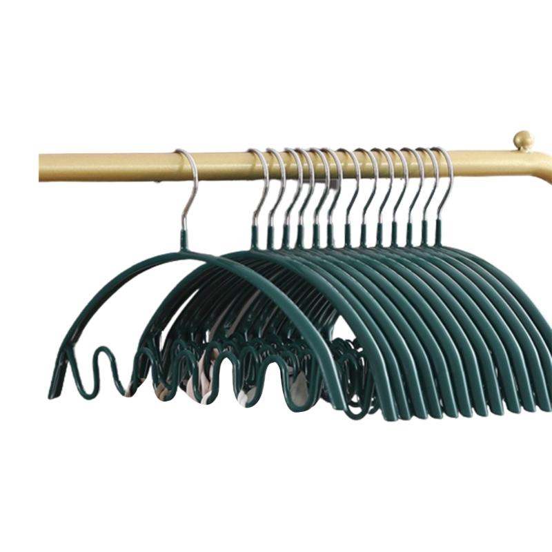 10pcs Wave Clothes Hangers Multifunctional Drying Rack Closet Storage Organization for Closet Space Saving