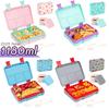40oz Cartoon Pattern Bento Lunch Box Set Leak Proof Removable Dividers Meal Container for School Office Picnic Food Snack Prep