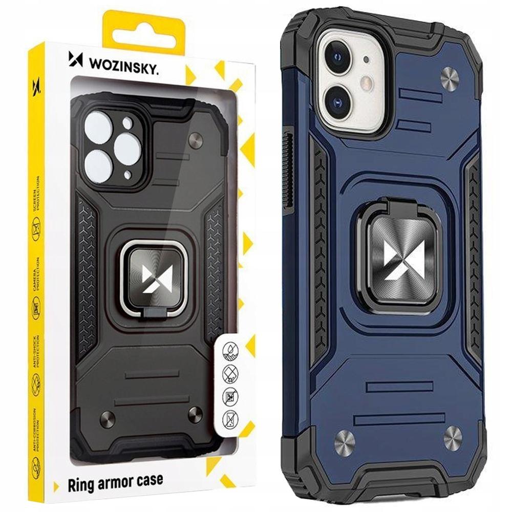 Wozinsky Ring Armor Etui Iphone 14 Pancerny Pokrowiec Uchwyt Magnetyczny Ring Srebrne