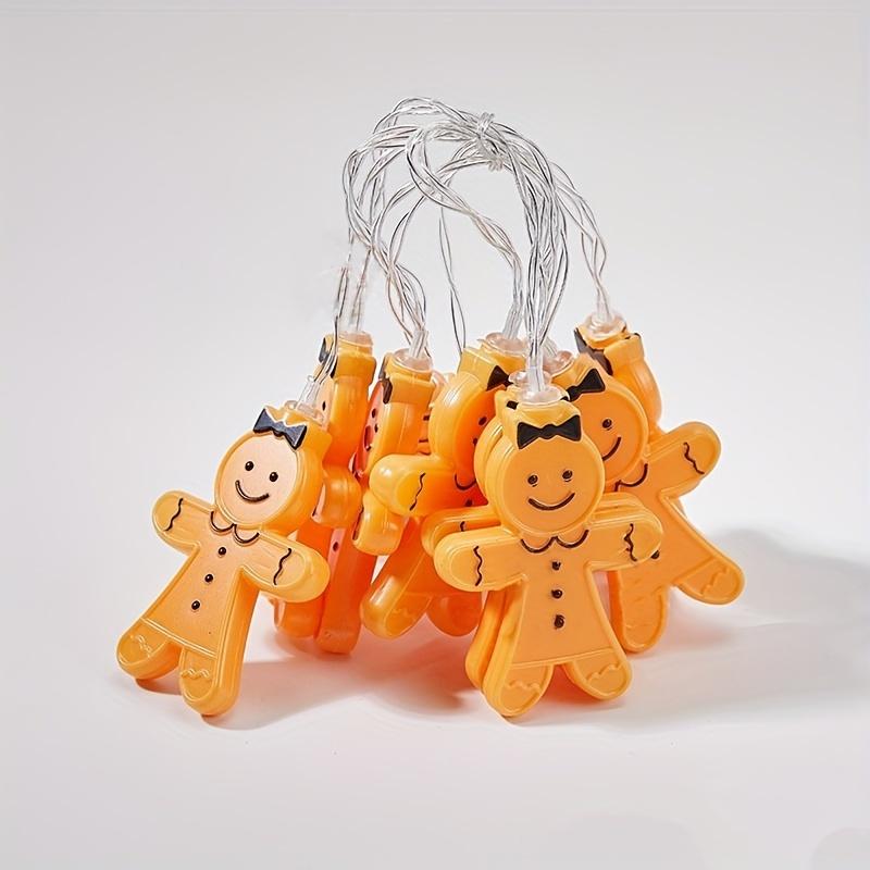1pc Gingerbread Man LED Light String Will Be Compared To Human Decorative Light Festival LED Room Battery Christmas Snowman Light String