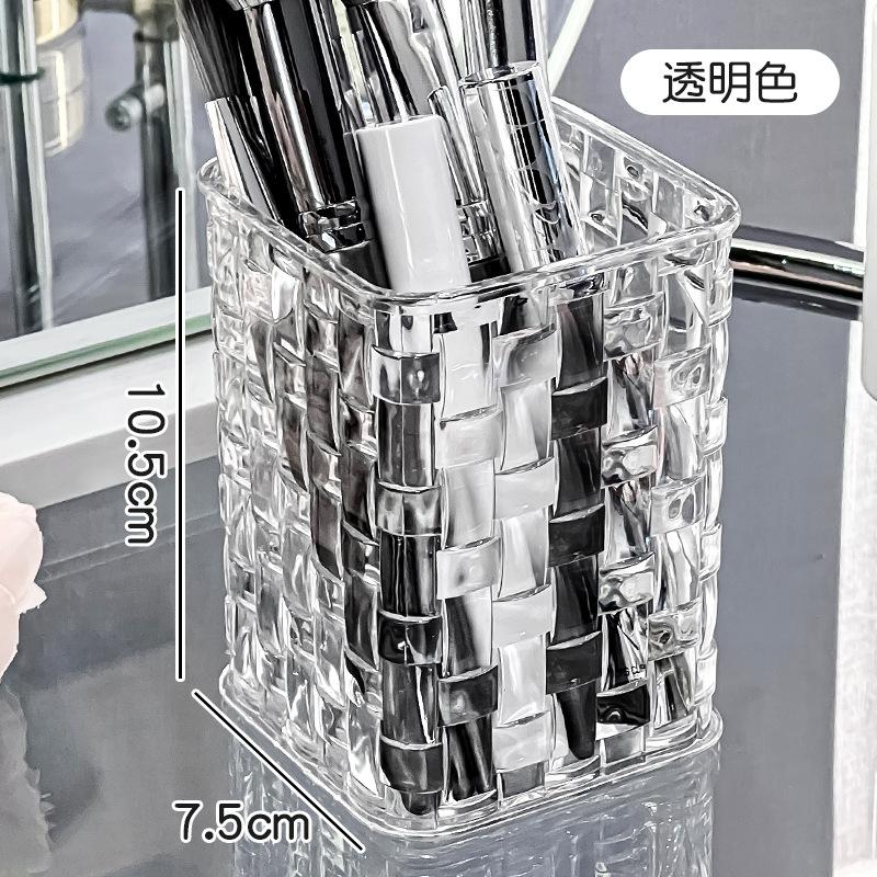 

Clear Acrylic Makeup Brush Holder Desk Cosmetic Organizer Lipstick Storage Box Stand Rack Jewelry Case чистый