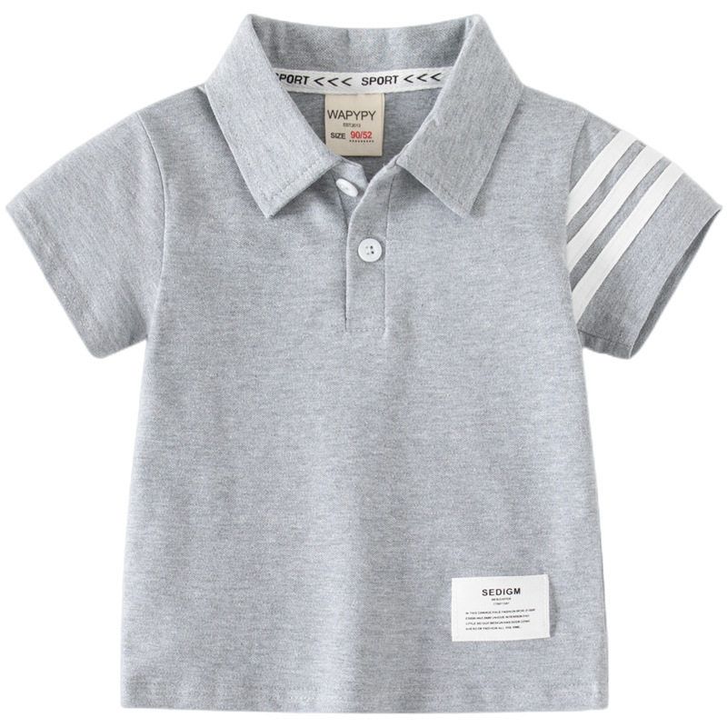 Polo Shirt Bars Polo Collar Solid Color T-shirt Half Sleeve Children's Clothing