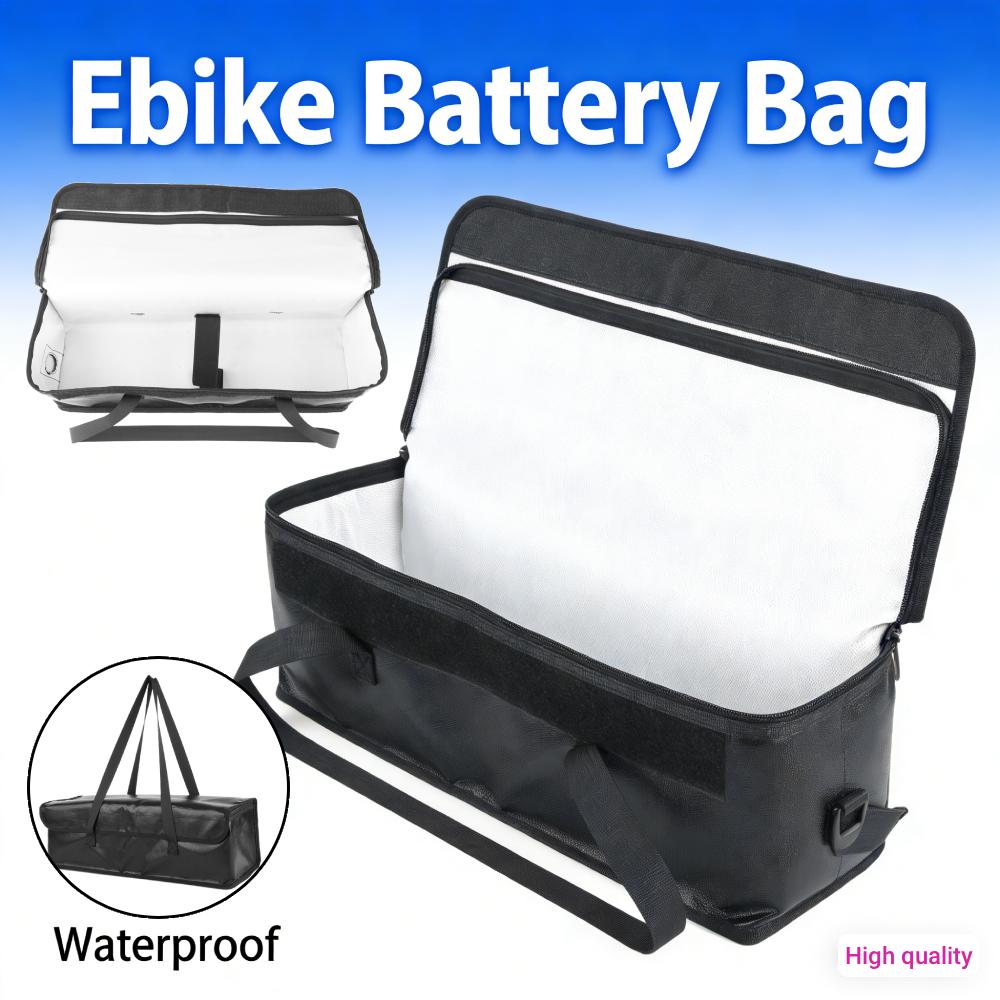 Ebike Battery Bag Fireproof Battery Bag Large Capacity Battery Safe Bag Waterproof Battery Transport Bag for Storage Transport